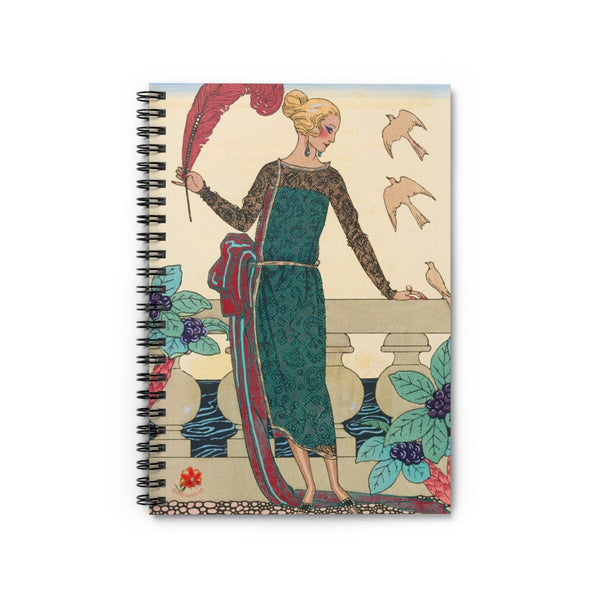 1920's Haute Couture Spiral Notebook - Ruled Line