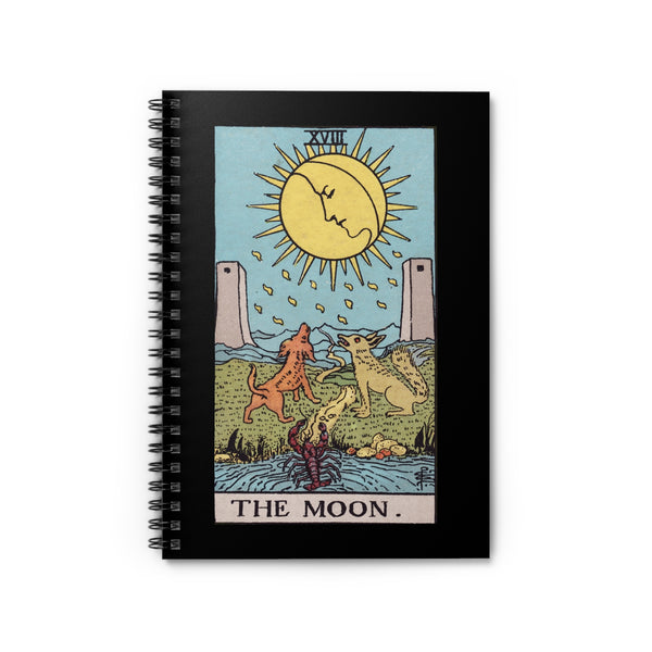 The Moon Tarot Spiral Notebook - Ruled Lined
