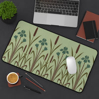 Art Deco Floral Pattern Desk Mat