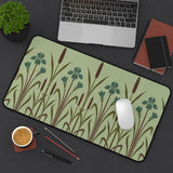 Art Deco Floral Pattern Desk Mat