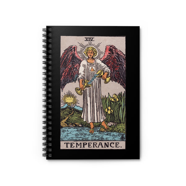 Temperance Tarot Spiral Notebook - Ruled Lined