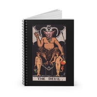 The Devil Tarot Spiral Notebook - Ruled Lined