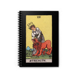 Strength Tarot Spiral Notebook- Ruled Lined
