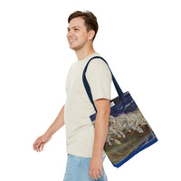 Neptune's Horses Elegant Horse Wave Tote Bag - Stylish Reusable Carryall for Equestrian Lovers
