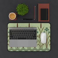 Art Deco Floral Pattern Desk Mat