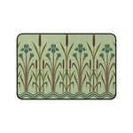 Art Deco Floral Pattern Desk Mat