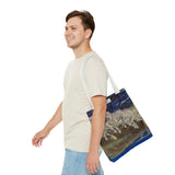 Neptune's Horses Elegant Horse Wave Tote Bag - Stylish Reusable Carryall for Equestrian Lovers