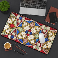 Art Nouveau Stained Glass Desk Mat