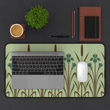 Art Deco Floral Pattern Desk Mat