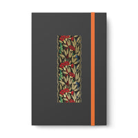 Art Nouveau Red Flowers Ribbon Color Contrast Notebook