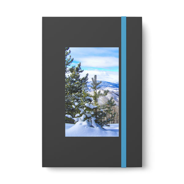 Lodgepole Pine in Snow Color Contrast Notebook - Ruled