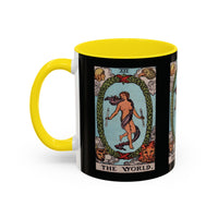 Tarot The World Accent Coffee Mug - 11oz & 15oz