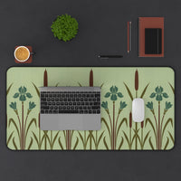 Art Deco Floral Pattern Desk Mat