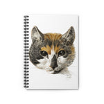 Calico Cat Illustration Ruled Spiral Notebook