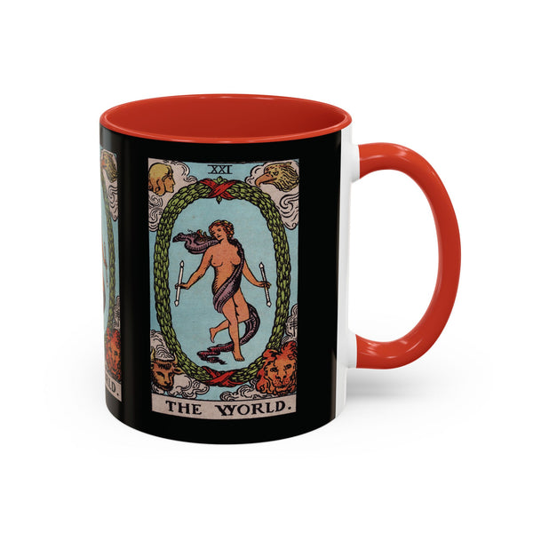 Tarot The World Accent Coffee Mug - 11oz & 15oz