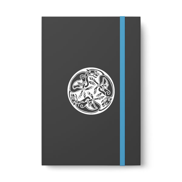 Celtic Dogs - Celtic Circle Color Contrast Notebook - Ruled