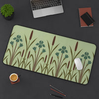 Art Deco Floral Pattern Desk Mat