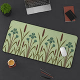 Art Deco Floral Pattern Desk Mat
