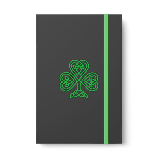 Celtic Clover Leaf Color Contrast Ruled Hardback Notebook