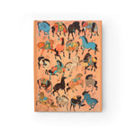 Chinese Illustration of Horses Blank Hardback Journal