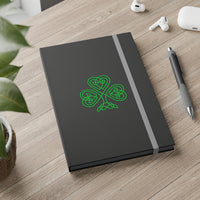 Celtic Clover Leaf Color Contrast Ruled Hardback Notebook