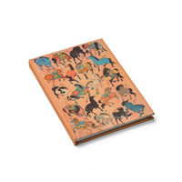 Chinese Illustration of Horses Blank Hardback Journal