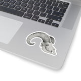 Big Horn Sheep Skull Kiss-Cut Sticker
