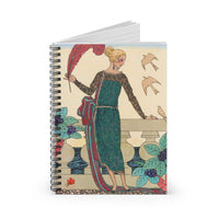 1920's Haute Couture Spiral Notebook - Ruled Line