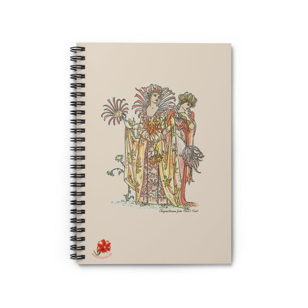 Chrysanthemum Ladies Ruled Spiral Notebook