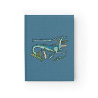 Seahorse and Fish Blank Ruled Hardback Journal