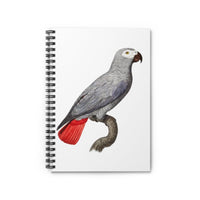 Gray Parrot Ruled Spiral Notebook