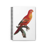 Crimson Shining Parrot Ruled Spiral Notebook