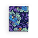 Blue and Purple Flowers Blank Hardback Journal