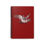 Warrior and 3-Headed Vulture Red Ruled Spiral Notebook