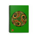 Celtic Circle - Green Ruled Spiral Notebook