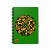 Celtic Circle - Green Ruled Spiral Notebook