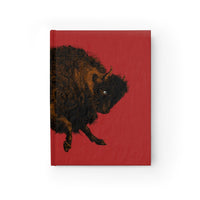 Red Bison Ruled Hardback Journal