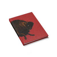 Red Bison Ruled Hardback Journal