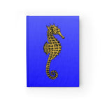 Golden Seahorse Ruled Hardback Journal