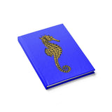 Golden Seahorse Ruled Hardback Journal