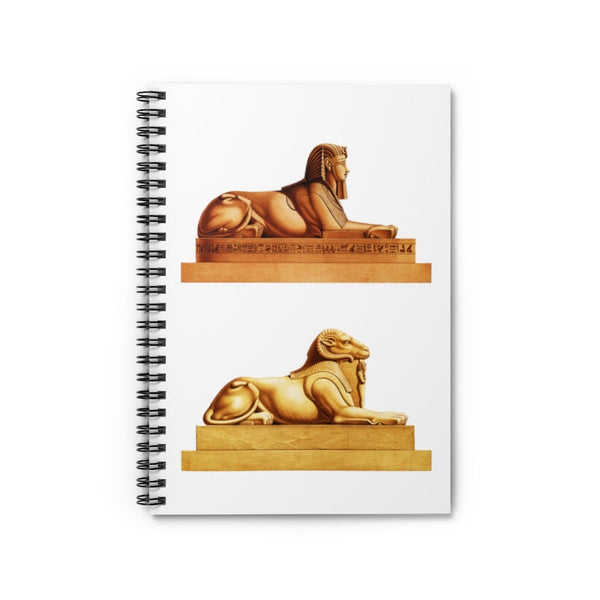 Androsphinx and Criosphinx Ruled Spiral Notebook