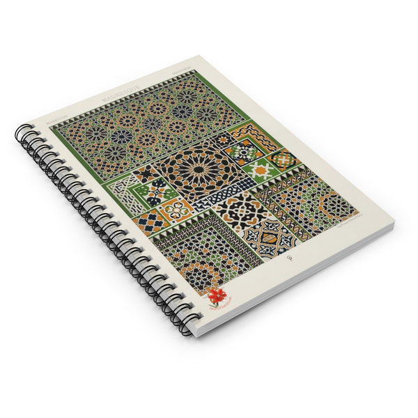 Moresque pattern Spiral Notebook - Ruled Line