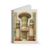 Egyptian Columns Illustration Ruled Spiral Notebook