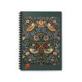 Sparrows & Strawberries Ruled Spiral Notebook