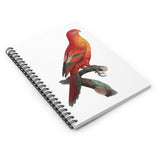 Crimson Shining Parrot Ruled Spiral Notebook