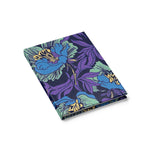 Blue and Purple Flowers Blank Hardback Journal