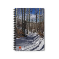 Aspen Glade in Snow Ruled Spiral Notebook