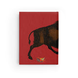 Red Bison Ruled Hardback Journal