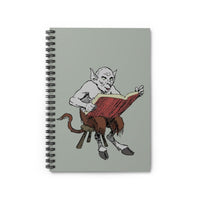 A Demon Enthralled with a Good Book Ruled Spiral Notebook