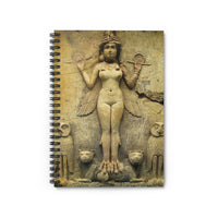 Goddess Inanna - Ishtar Ruled Spiral Notebook